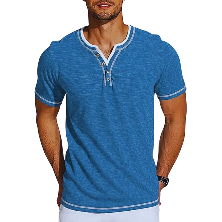 Adrian™ – Henley Kortermet Uformell T-skjorte