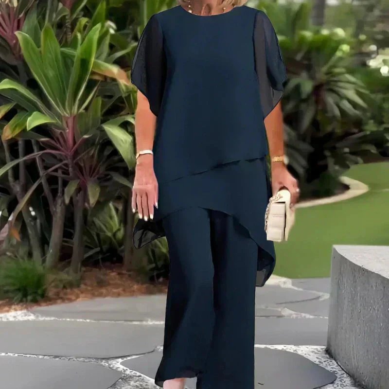 Oda™ – Asymmetrisk Lagdelt Loungewear Sett