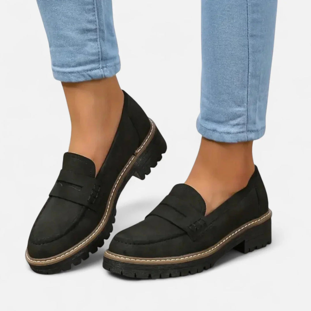 Emilia™ – Polstrede Chunky Platå Penny Loafers