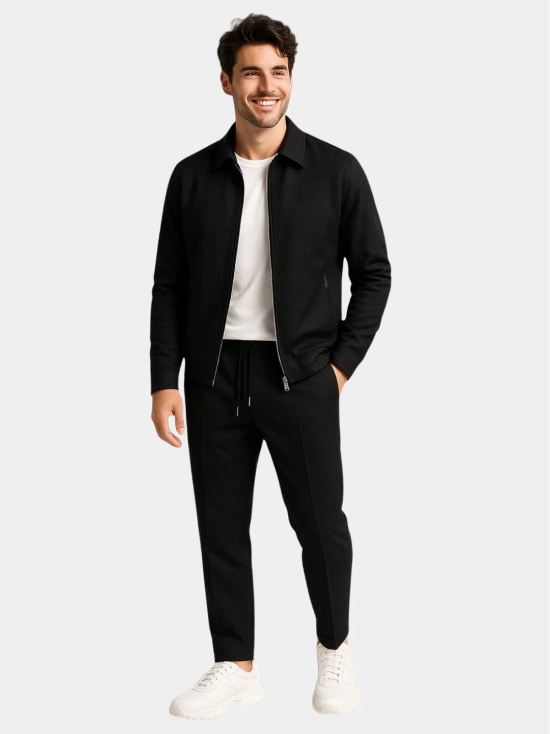 Elias™ – Slank Fit Zip Jakke & Bukse Sett