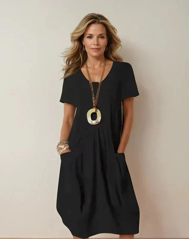 Nora™ – Flytende Midi Drappedress