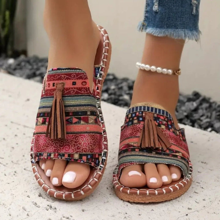 Inger™ – Bohemske broderte dusk espadrillosandaler