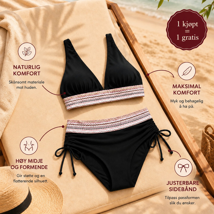 TummyShape™ – Høyhåndtopp skulpturerende bikini-sett