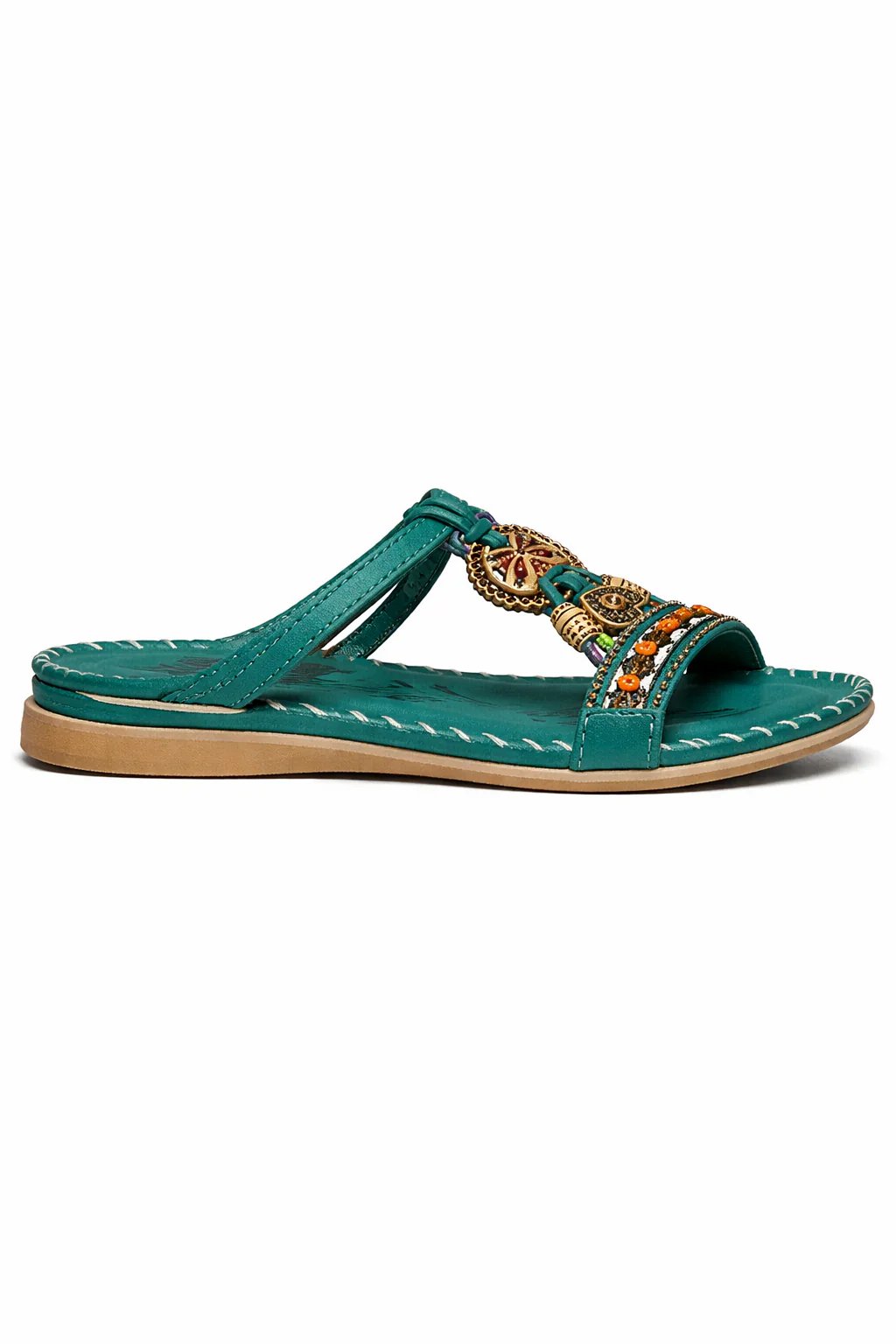 Jasmin™ – Perlede T-stropp ortopediske flate sandaler