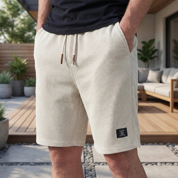 Oskar™ – Vaffelstrikkede Drawstring Sommerbukser