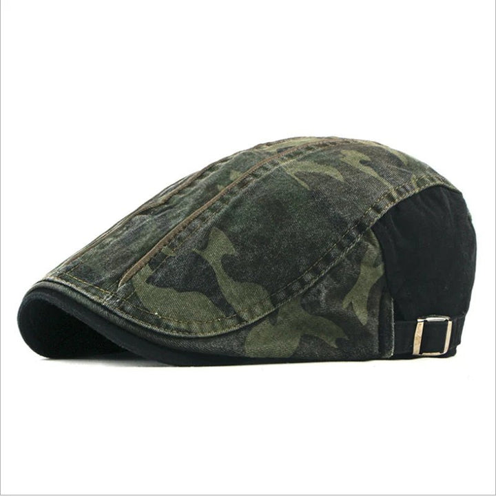 Finn™ – Justerbar Flat Cap med Messingspenne