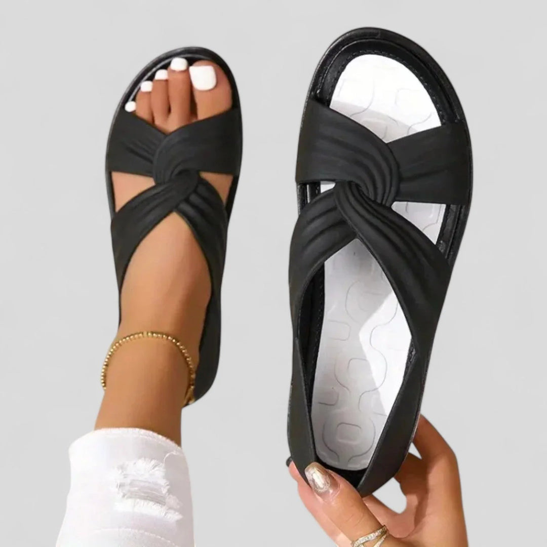 Dorthe™ – Ortopediske Tverrrem Sandaler med Komfort