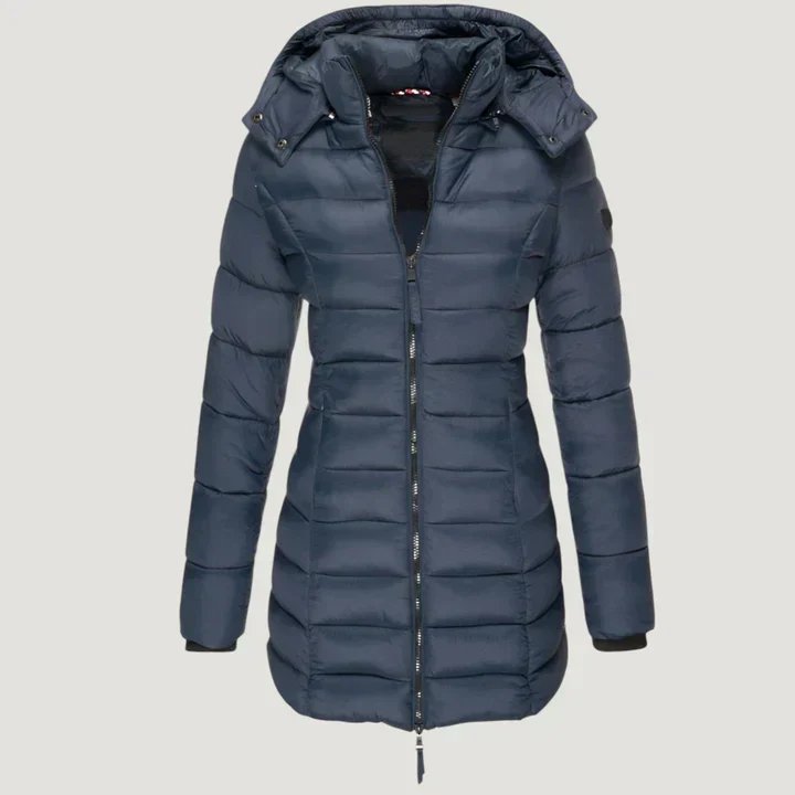 Eira™ – Hetteforet Lange Vinter Puffjakke med Quilt