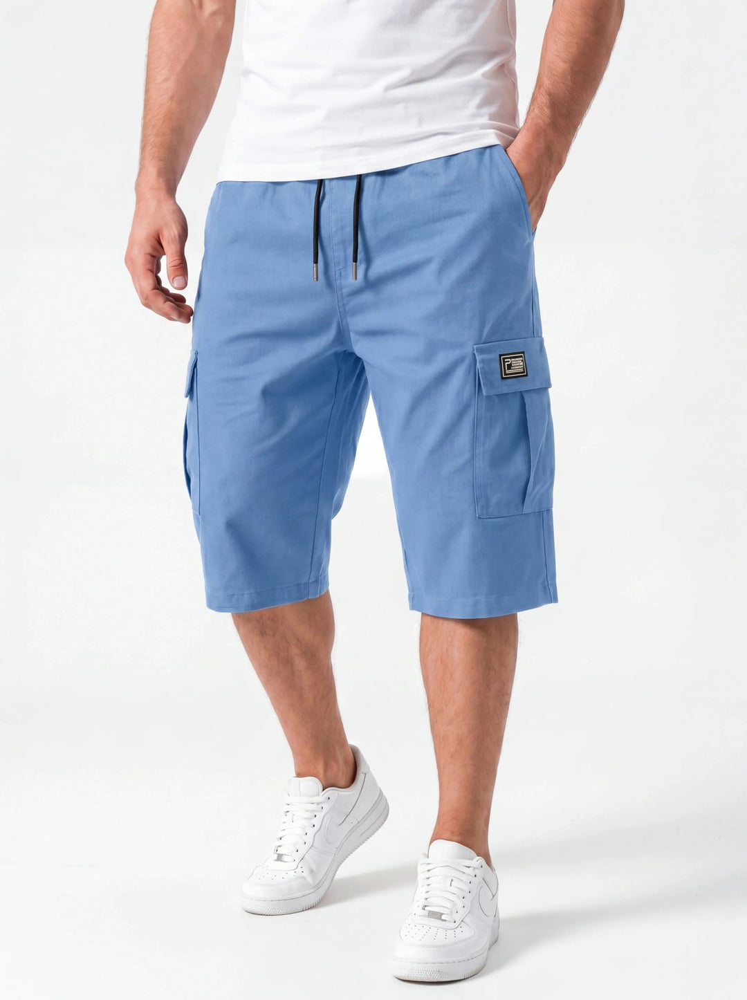 Delilah™ – Drawstring Cargo Pocket Knee Length Shorts