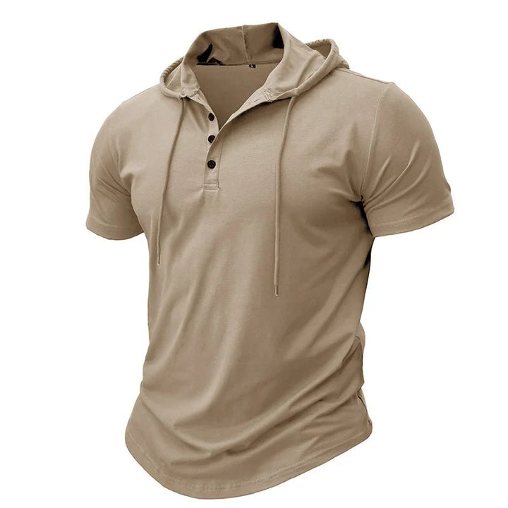 Aksel™ – | Kortermet hette-Henley topp