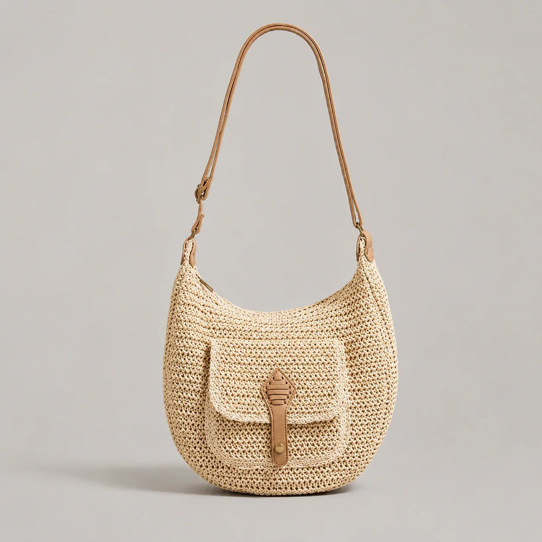 Karla™ – Heklet skulderveske med frontlomme