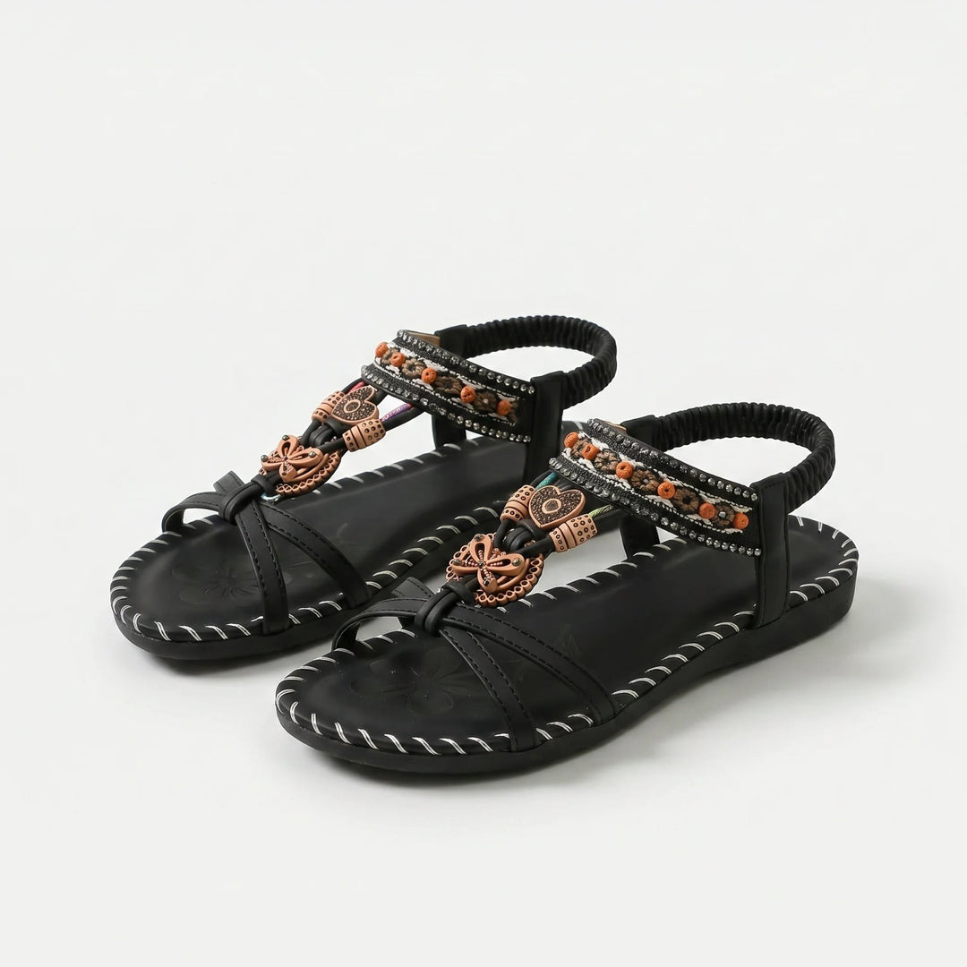 Kathrine™ – Perlebesatte Ankelrem Ortopediske Flate Sandaler