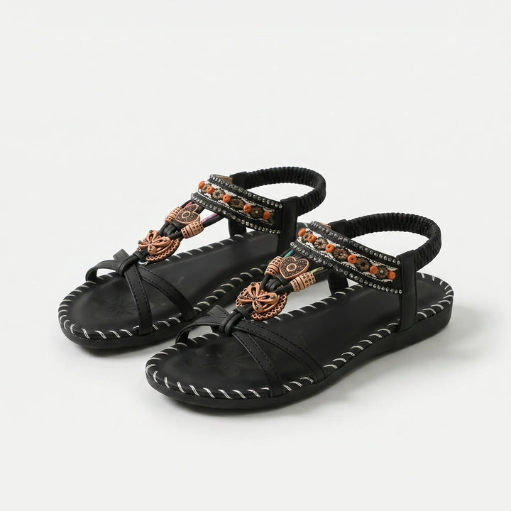 Kathrine™ – Perlebesatte Ankelrem Ortopediske Flate Sandaler