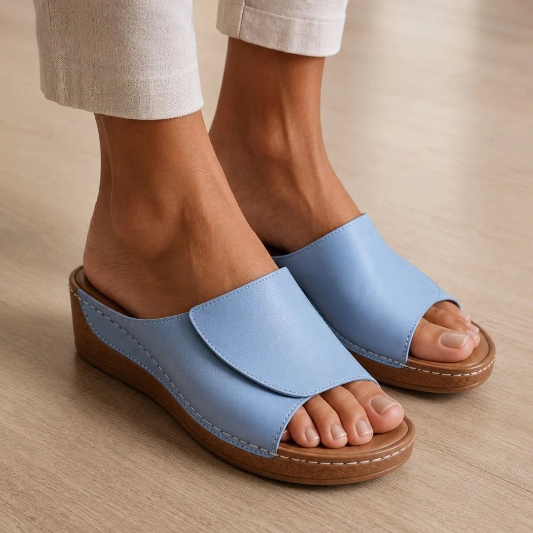 Velora™ – Ortopediske Komfort Kilehæl Sandaler