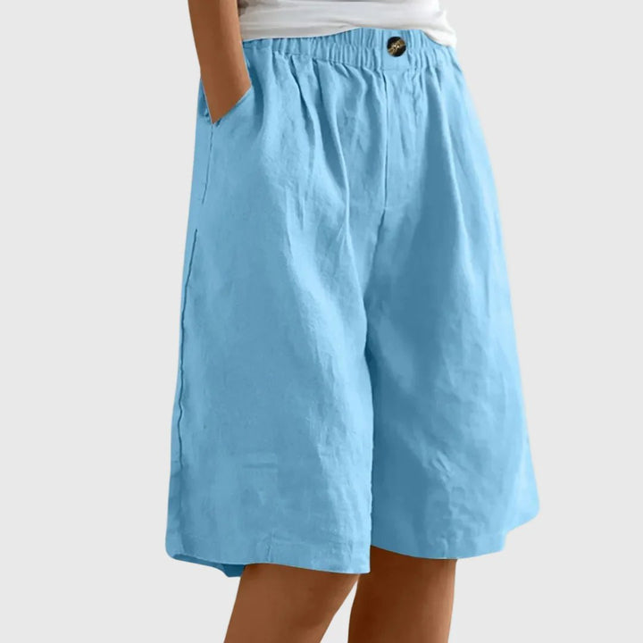Kaisa™ – Vidbente shorts med elastisk liv.