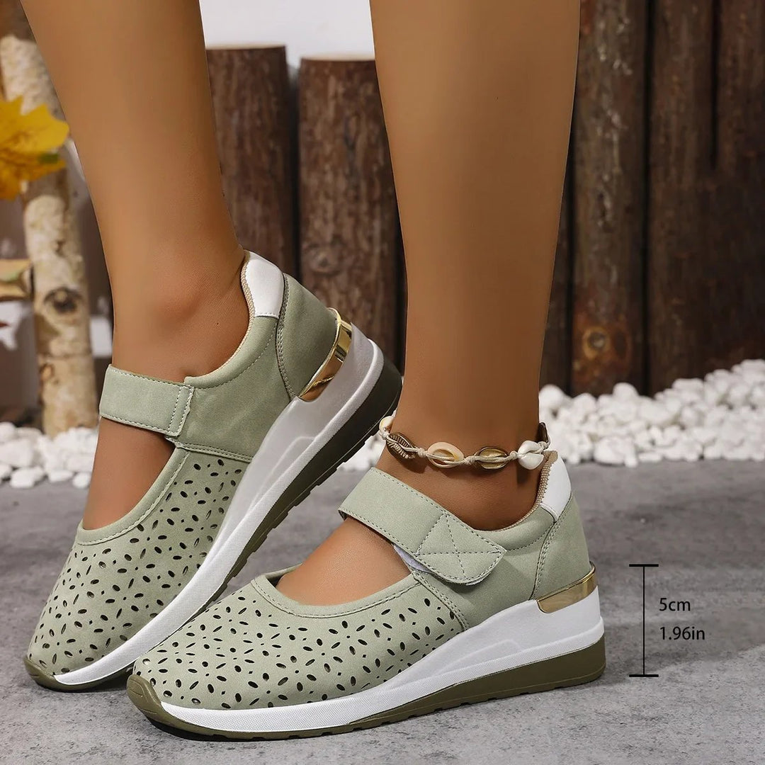 SoftSteps™ – Polstrede kilehæl komfort sneakers