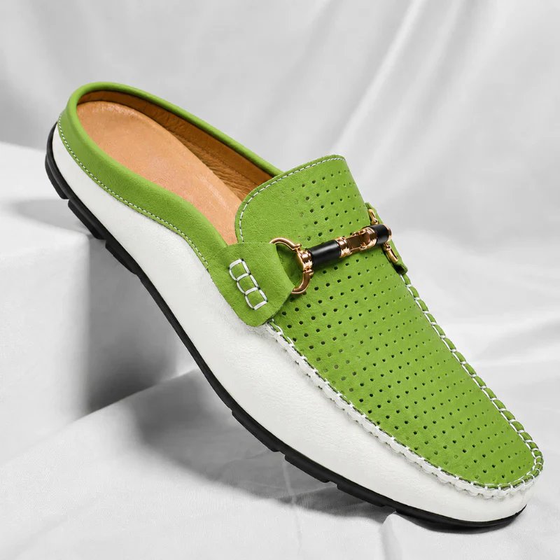 Victor™ – Perforerte Slip-On Bit Loafers Mules