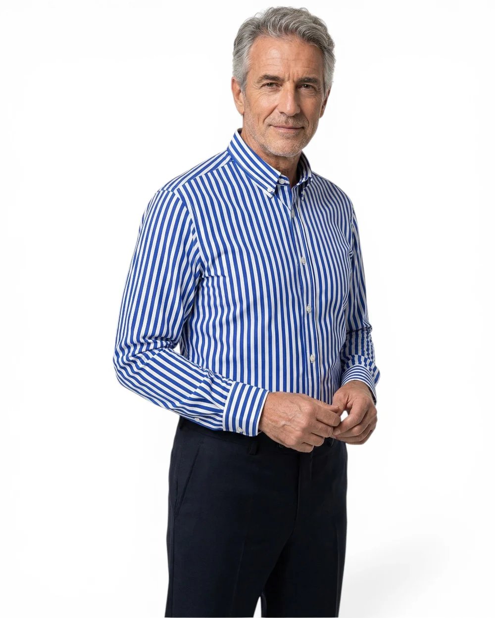 Simon™ – Knappefront Stripete Skjorte
