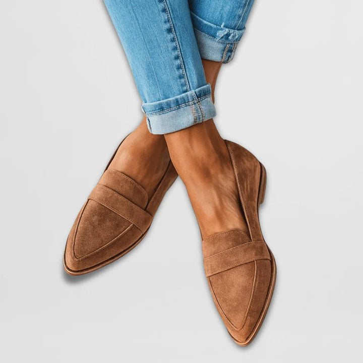 Benedikte™ – Myke Suede Ortopediske Slip-On Loafers