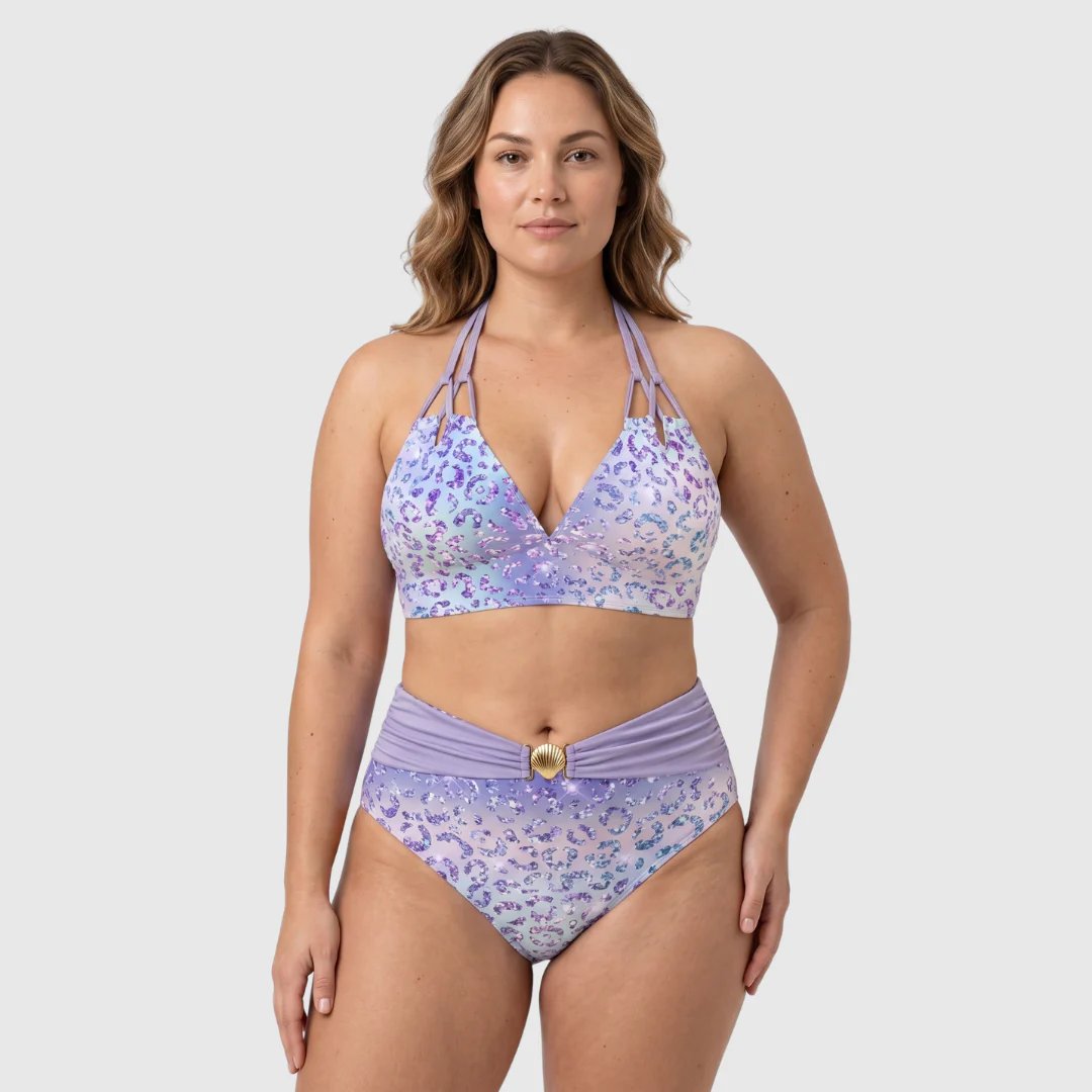 Malin™ – Halter Bikinitopp med Sjøskjell Detalj