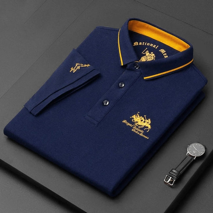 Corvello™ – Brodert knappestolpe polo skjorte