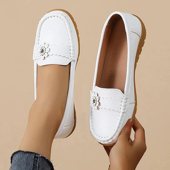 Susanne™ – Blomsterbroderte Slip-On Lær Loafers