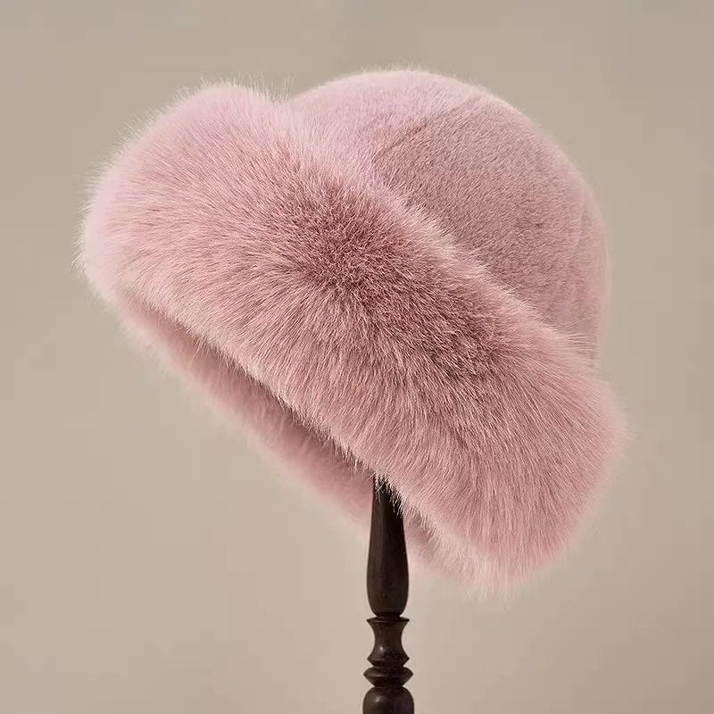 Mina™ – Luksuriøs Fuskepels Vinter Bucket Hat