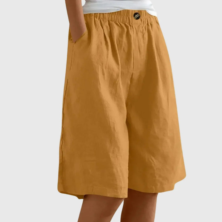 Kaisa™ – Vidbente shorts med elastisk liv.