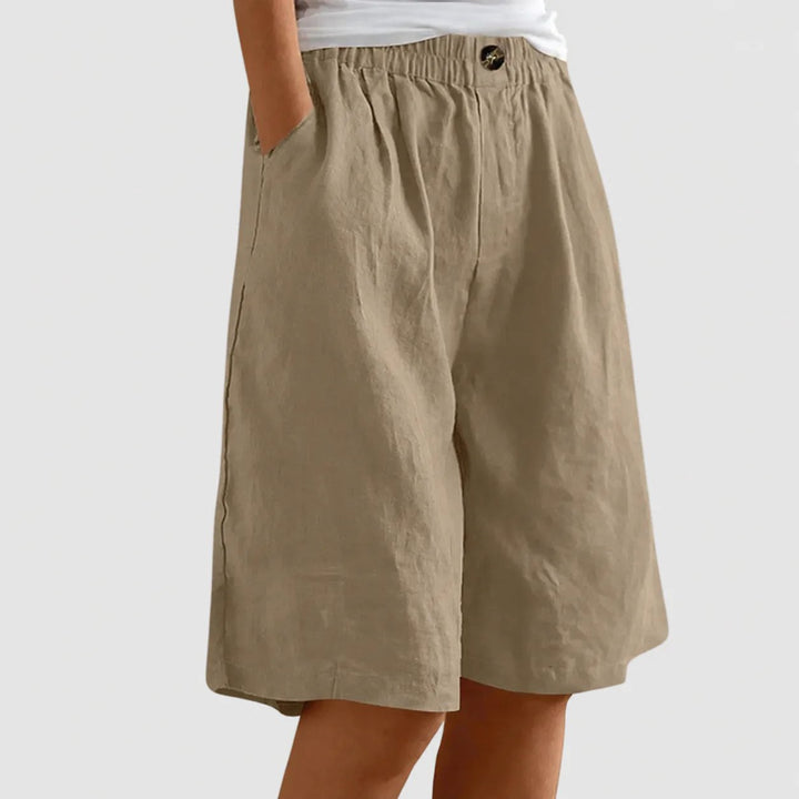 Kaisa™ – Vidbente shorts med elastisk liv.