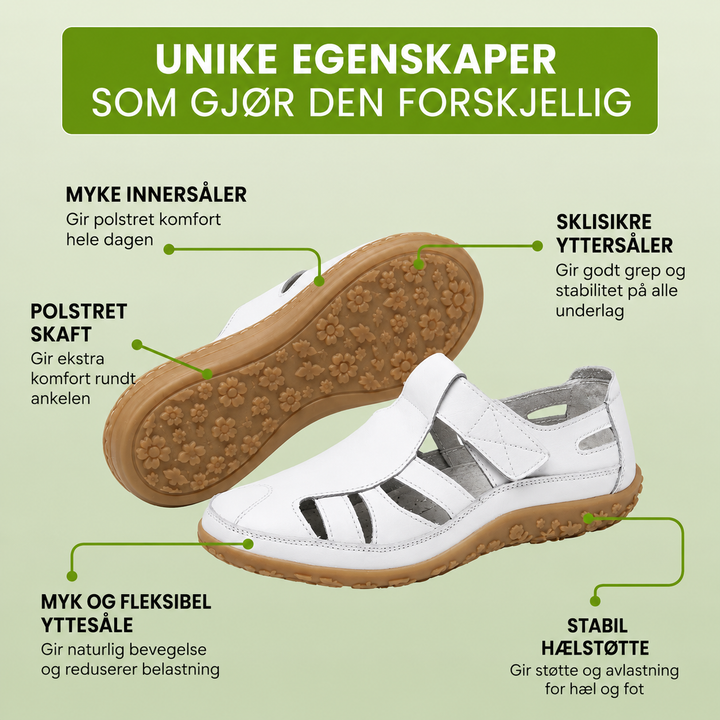 OrthoVita™ – Antiskli Polstret Sandaler med Lukket Tå