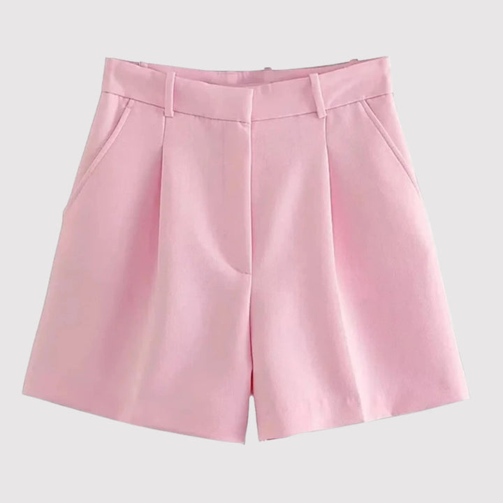 Sanna™ – Høyt liv, plissert, skreddersydd shorts