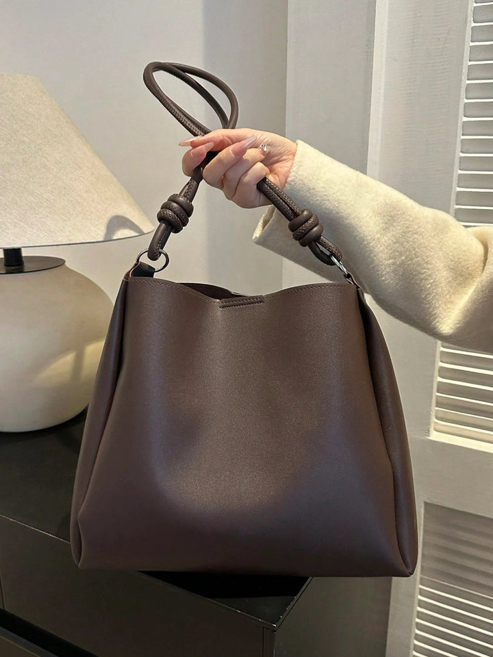 Martine™ – Knutet håndtak Slouchy Bucket Tote Bag