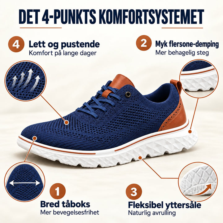 OrthoSupport™ – Ortopedisk Pustende Komfort Sneakers
