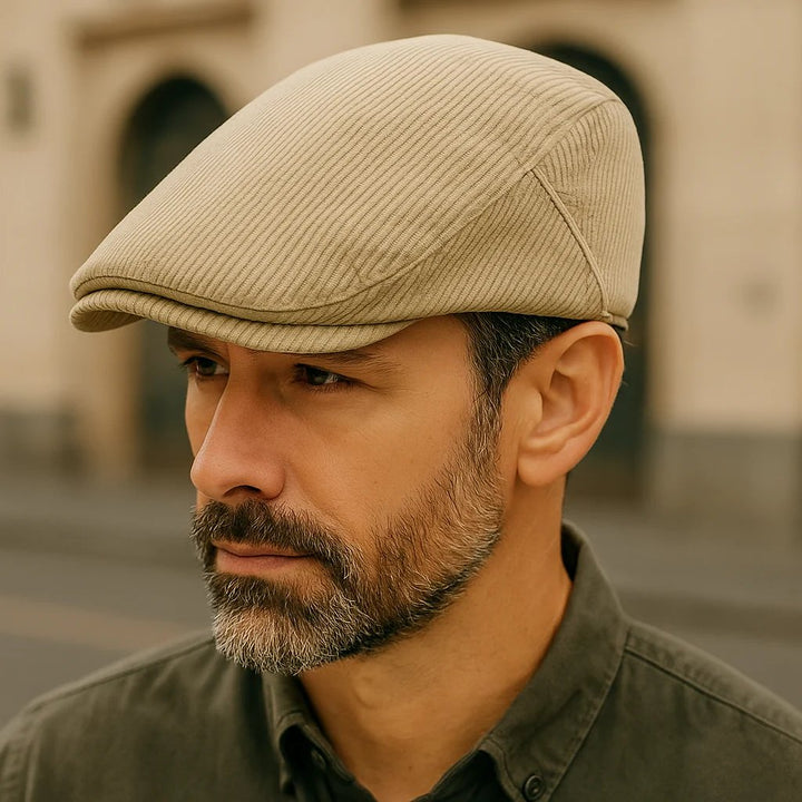 Leon™ – Ribbete Strukturet Lavprofil Flat Cap