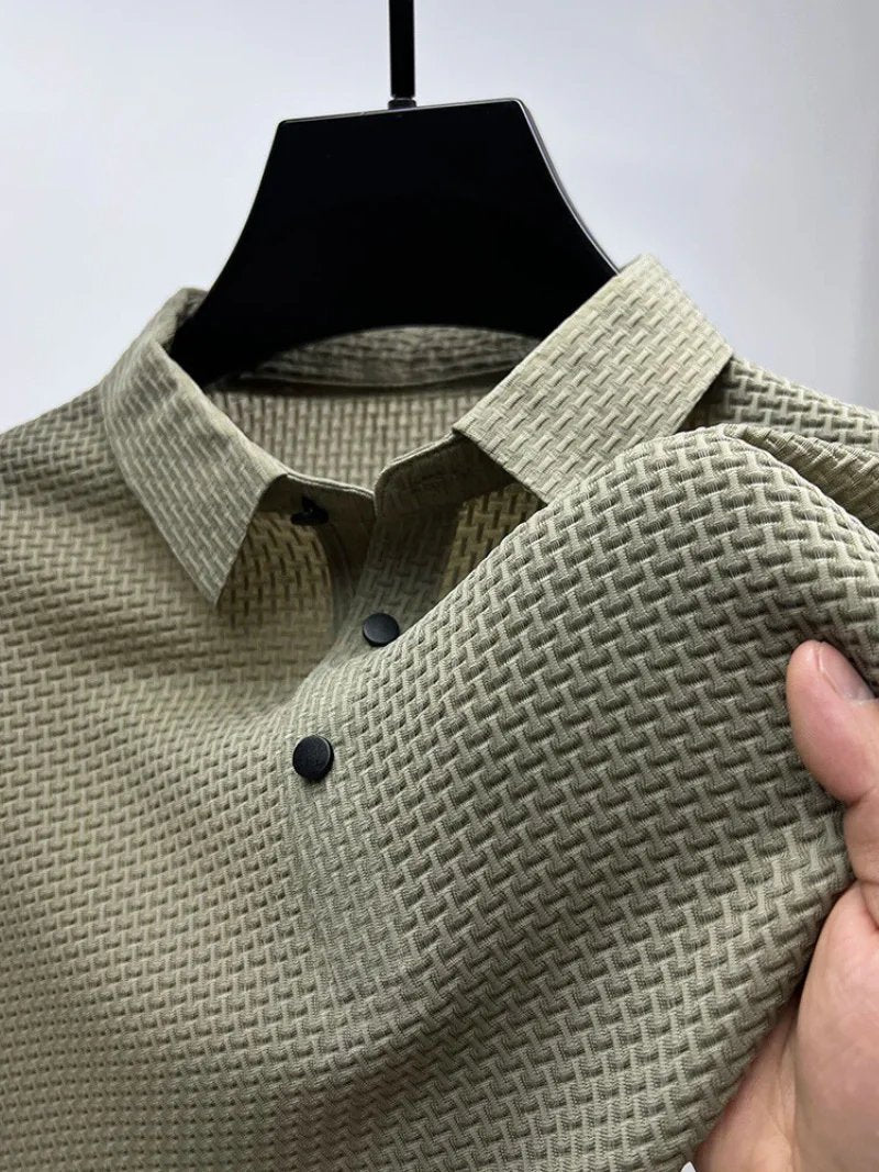 Trond™ – Teksturet Vaffelvev Knappfront Polo