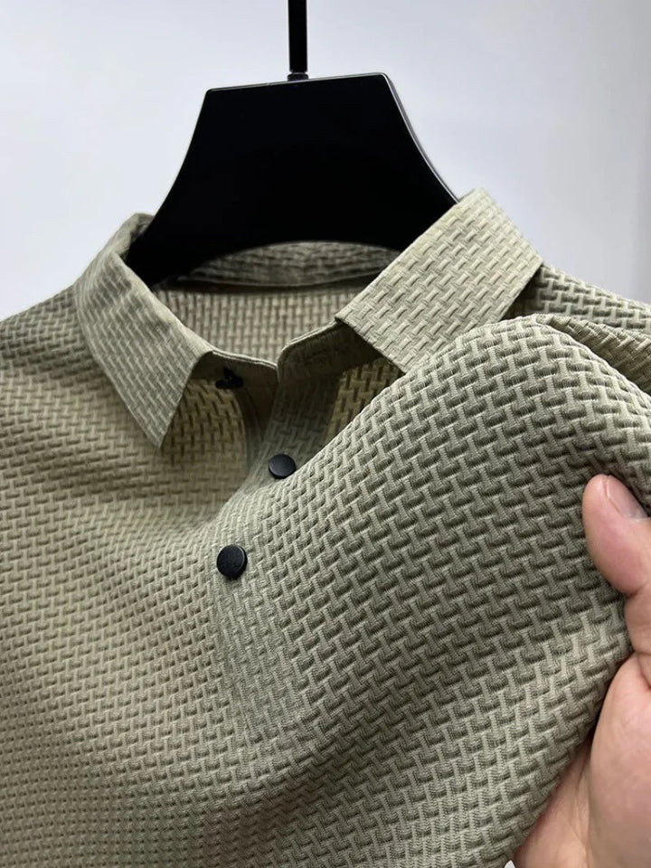 Trond™ – Teksturet Vaffelvev Knappfront Polo