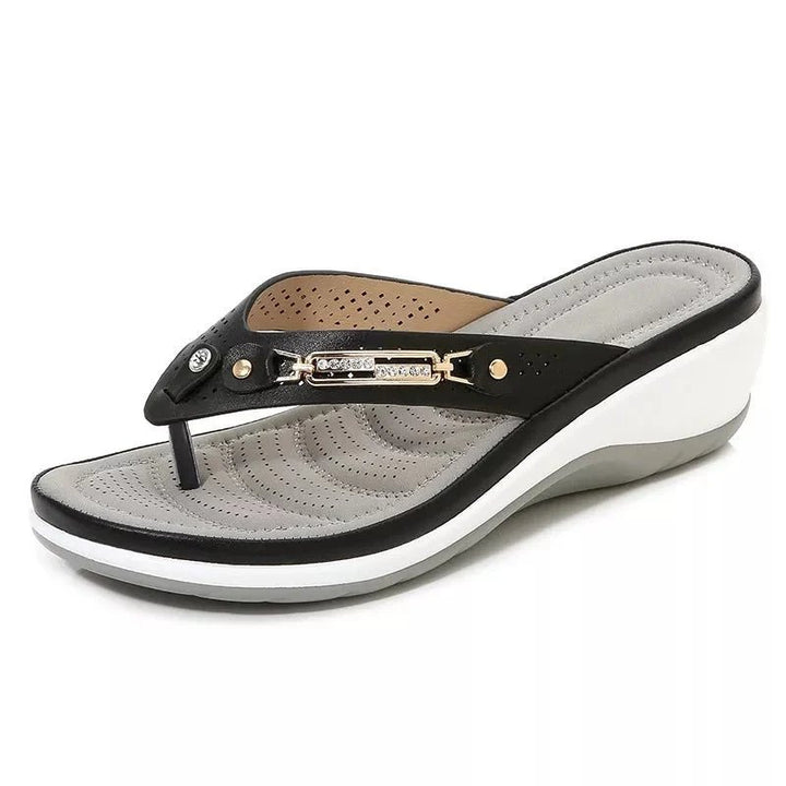 Sanne™ – Polstrede kileflip-flop sandaler