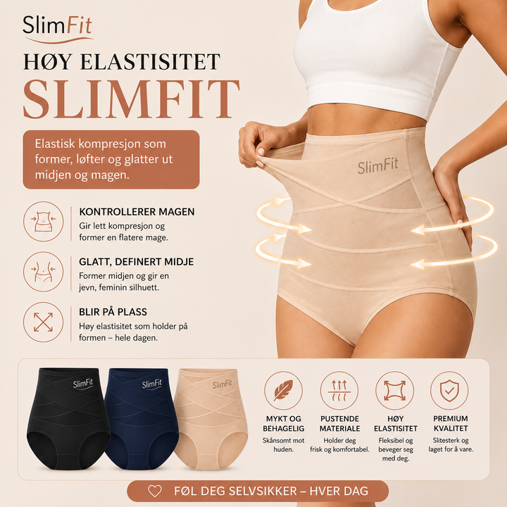 SlimFit™ – Høytaljede shaping truser med midjestramming (1+1 GRATIS)
