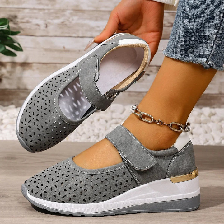 SoftSteps™ – Polstrede kilehæl komfort sneakers