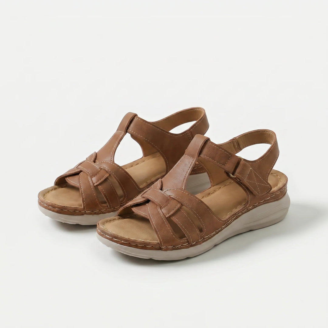Wenche™ – | Ortopediske Polstrede Kilesandaler