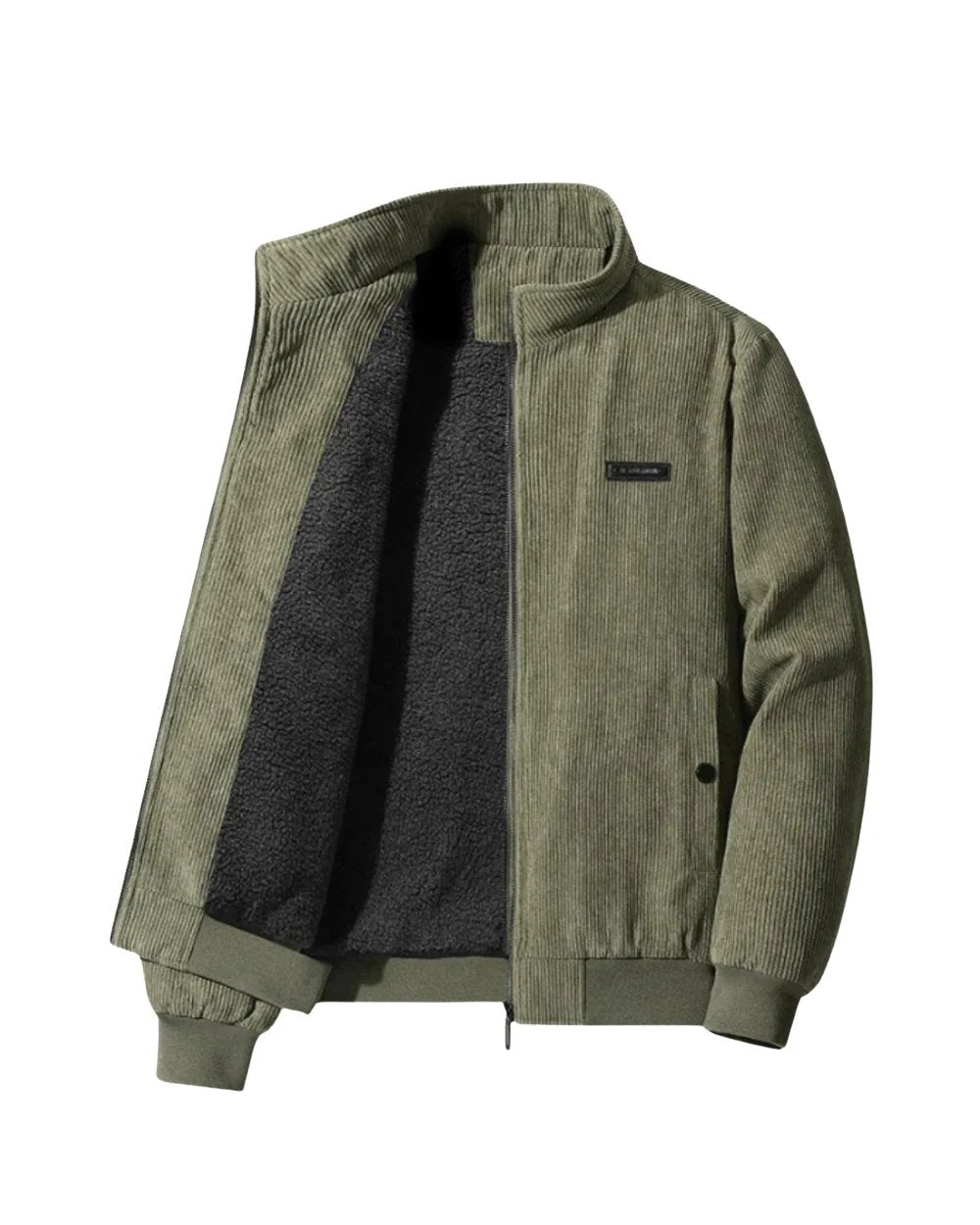 Benjamin™ – Fleece-fôret Ribbete Jakke med Stående Krage