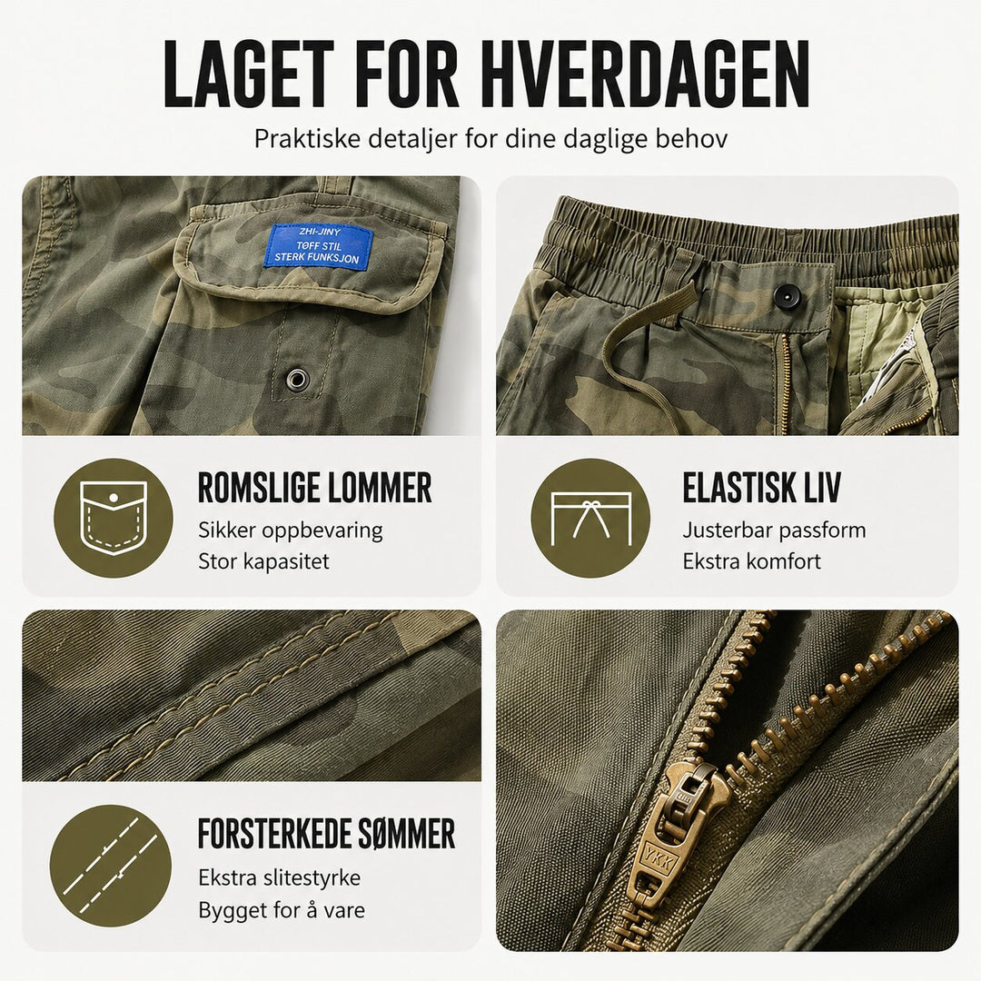 Nils™ – Avslappet Passform Cargo Shorts