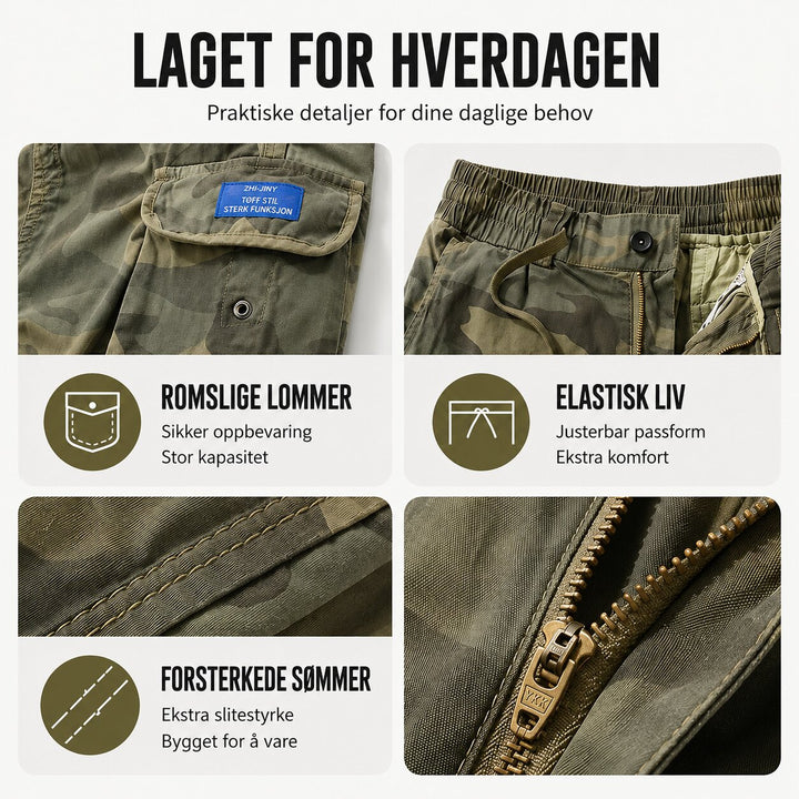 Nils™ – Avslappet Passform Cargo Shorts