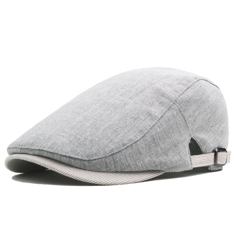 Endre™ – Justerbar Flat Cap med Stripet Skjermdetalj
