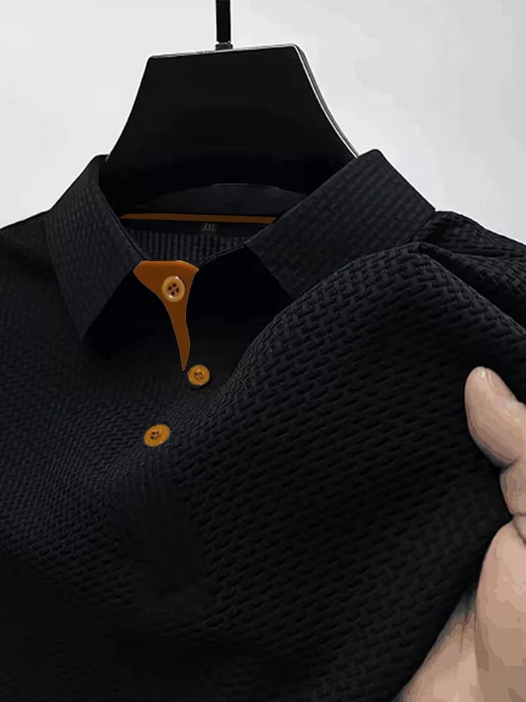 Hugo™ – Polokrage T-skjorte i Flettenett Stretch