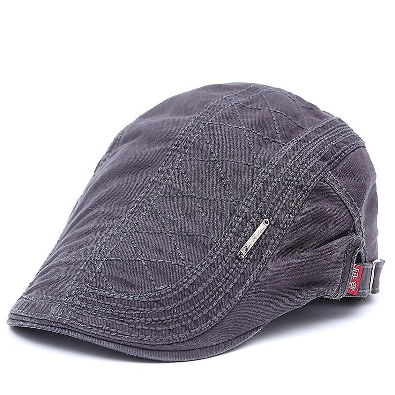 Edvin™ – Vattert Diamantstikksom Flat Caps
