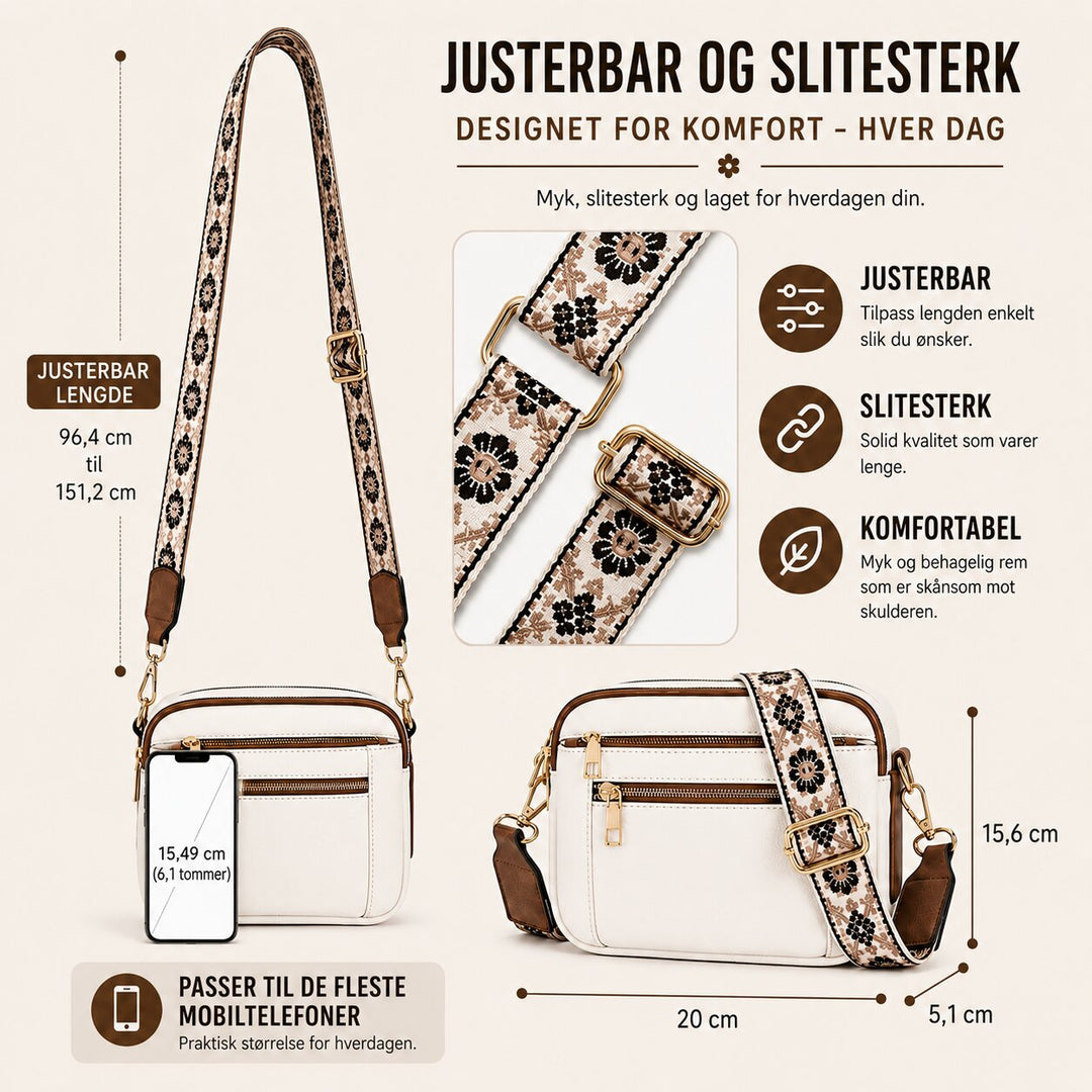 Elisabeth™ – Justerbar Crossbody Skulderveske