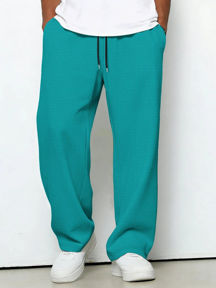 Mathias™ – Drawstring Waffle Knit Avslappede Joggebukser