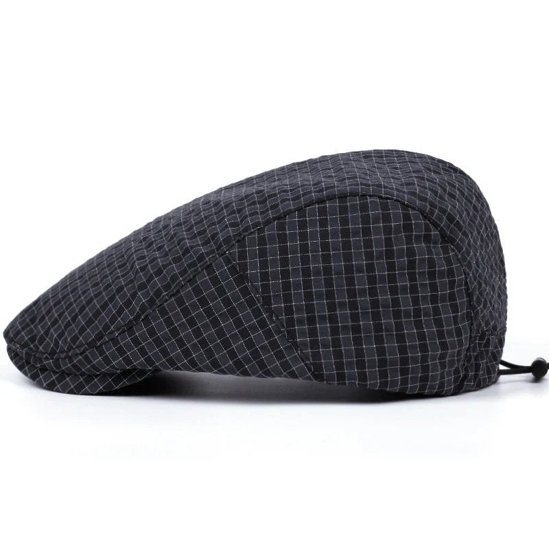 Peder™ – Lettvekts Flat Cap med Rutenettmønster