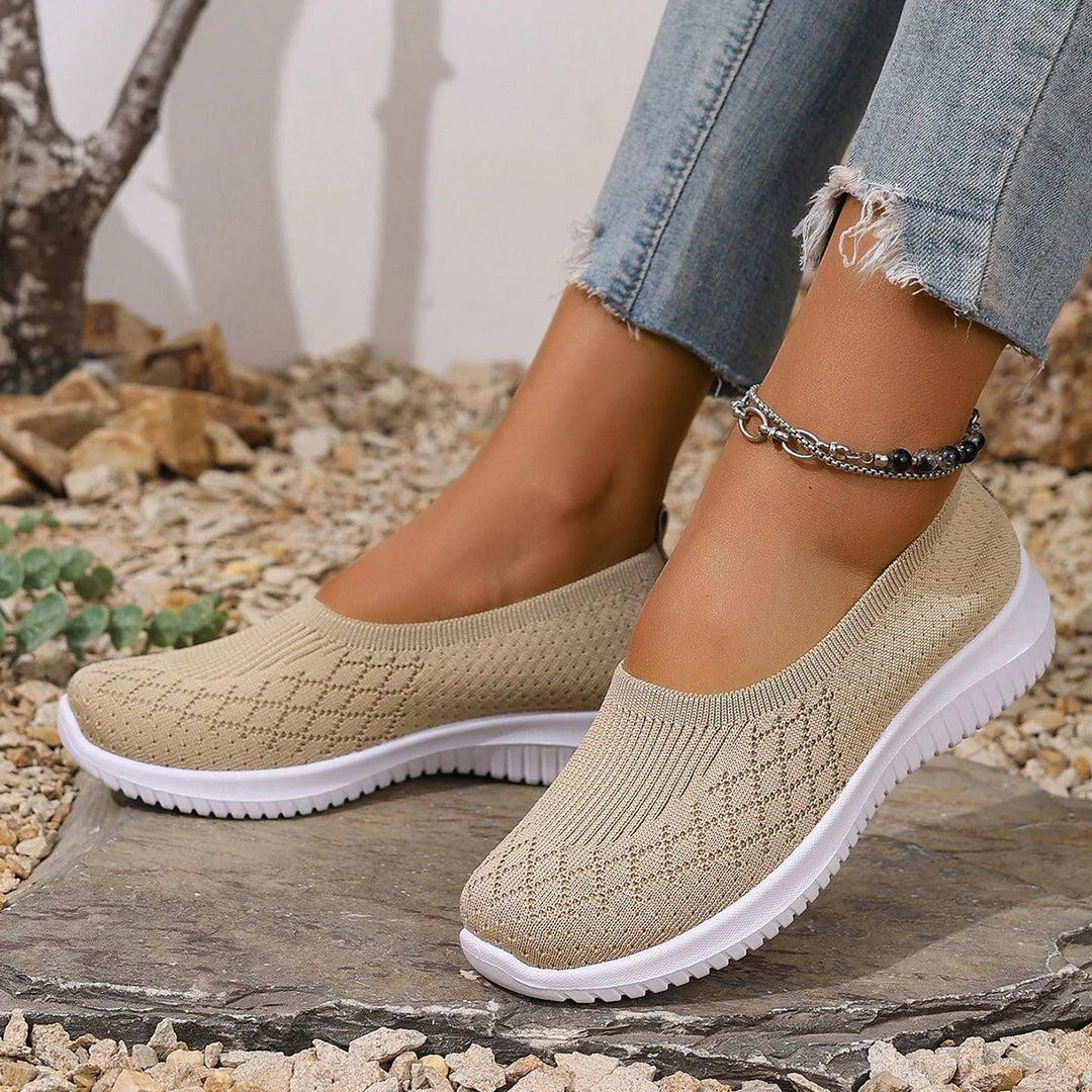 Isla™ – Breathable Knit Slip On Walking Shoes